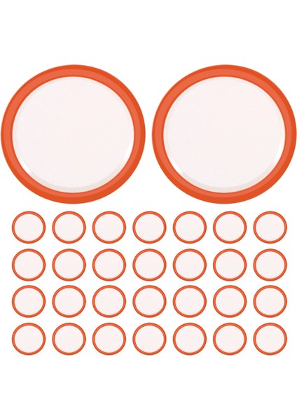 Konserve Kapakları Ball/kerr Kavanozları Için Normal Ağız, Silikon Contalı Bölmeli Metal Kavanoz Kapakları, Gümüş, 28 Adet (Yurt Dışından)