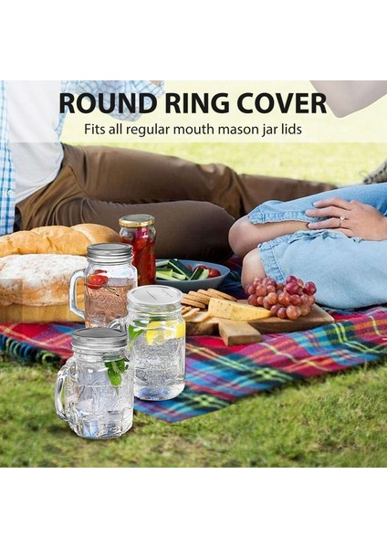 Konserve Kapakları Ball/kerr Kavanozları Için Normal Ağız, Silikon Contalı Bölmeli Metal Kavanoz Kapakları, Gümüş, 28 Adet (Yurt Dışından) fırsatları