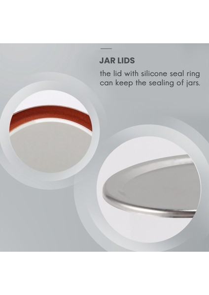 70MM Konserve Kapakları Kavanoz Bölmeli Kapaklar Tekrar Kullanılabilir Sızdırmaz Saklama Katı Kapaklar Metal Konserve Kavanoz Kapakları (Gümüş, 192) (Yurt Dışından) indirimleri