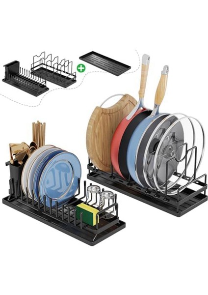 Çok Fonksiyonlu Paslanmaz Çelik Bulaşık Kurutma Rafı, Tencere ve Tava Depolama Rafı, Bulaşık Kurutma Rafı, Tencere ve Tava Depolama (Yurt Dışından) fiyatları