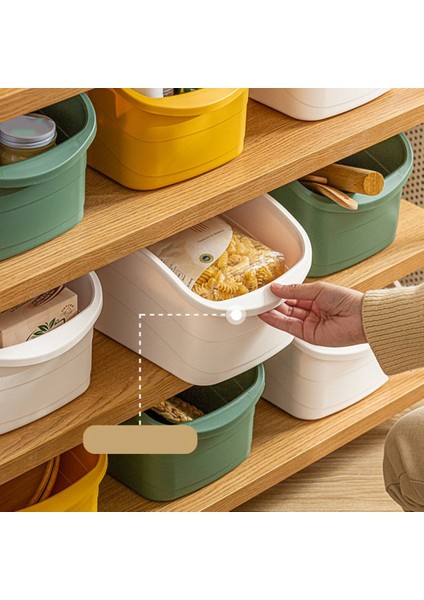 Mutfak Saklama Kutusu Konteyner Dolabı Sofra Saklama Kutusu Baharat Kutusu Çeşitli Eşyalar Kırtasiye Kozmetik Depolama (Sarı) (Yurt Dışından) fırsatları