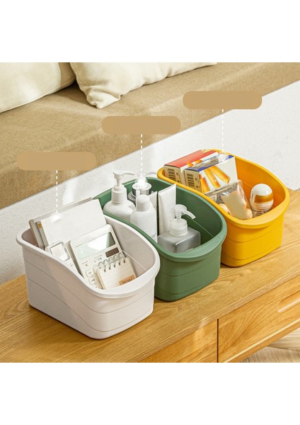 Mutfak Saklama Kutusu Konteyner Dolabı Sofra Saklama Kutusu Baharat Kutusu Çeşitli Eşyalar Kırtasiye Kozmetik Depolama (Sarı) (Yurt Dışından) indirimleri