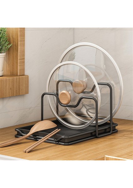 Kapak Rafı Tava Tencere Kapağı Rafı Tava Kapağı Düzenleyici Ocak Kaşık Tutucu Tava Düzenleyici Dolap Rafı Tencere Kapağı Standı Alet B (Yurt Dışından) modelleri