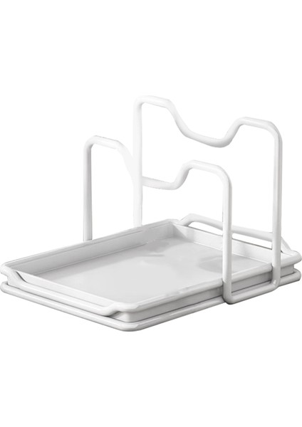 Kapak Rafı Tava Tencere Kapağı Rafı Tava Kapağı Düzenleyici Ocak Kaşık Tutucu Tava Düzenleyici Dolap Rafı Tencere Kapağı Standı Alet A (Yurt Dışından)