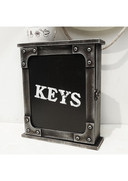 1 Adet Avrupa Tarzı Anahtar Kutusu Duvara Monte Baskılı Asılı Durumda Anahtarlık Anahtar Organizatör Ev Duvar Dekorasyonu Için Siyah (Yurt Dışından) fiyatları