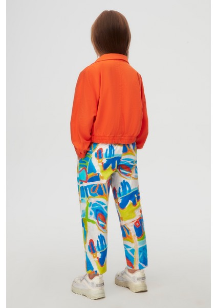 58529 Kız Çocuk Mavi Confetti Pantolon modelleri