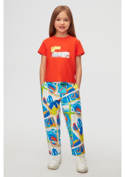 58529 Kız Çocuk Mavi Confetti Pantolon fırsatları