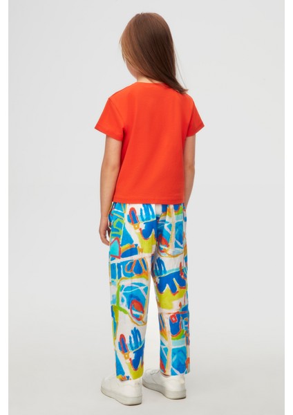 58529 Kız Çocuk Mavi Confetti Pantolon indirimleri