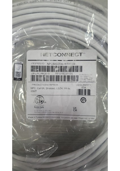 Netconnect Cat 6 A Cat 7 S/ftp Patch Cord Kablo 25 M