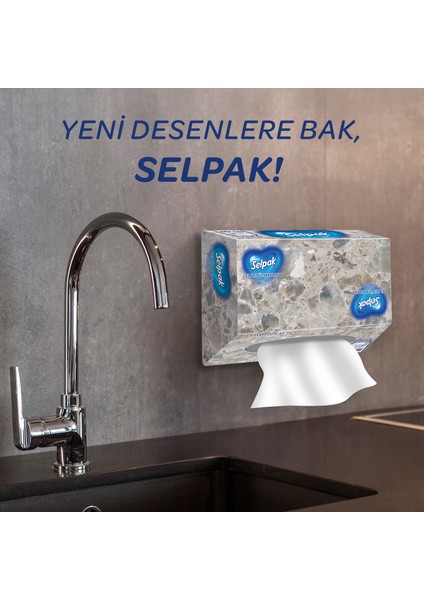 El ve Yüz Havlusu Kutulu Mermer Desen 10*80 Yaprak fırsatları
