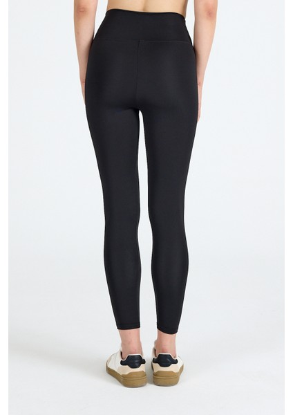 Siyah Yüksek Bel Dikiş Detaylı Tayt 2003 indirimleri