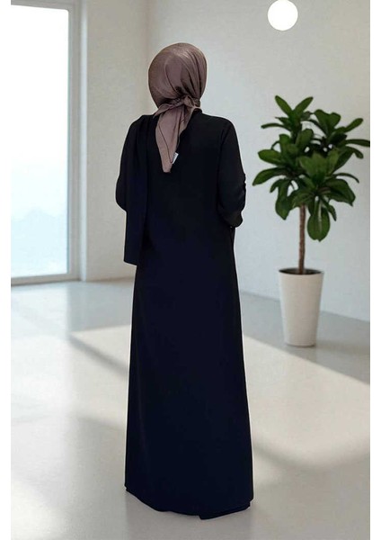Tek Omuz Gold Toka Detaylı Tunik Pantolon Takım 8698 Siyah
