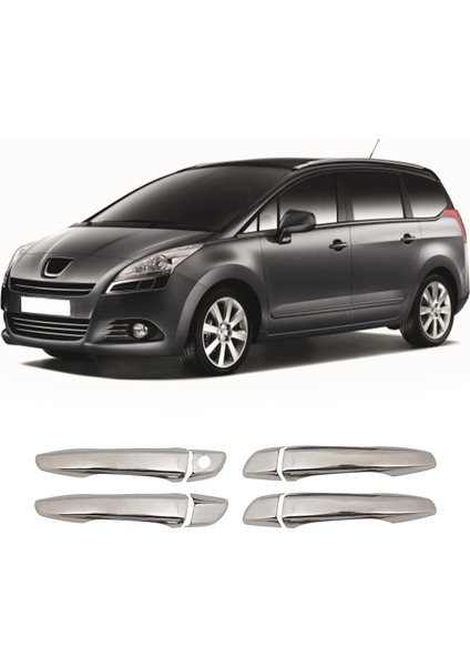 Peugeot 5008 Uyumlu 2016-2023 Krom Kapı Kolu 4 Kapı Paslanmaz Çelik fiyatları