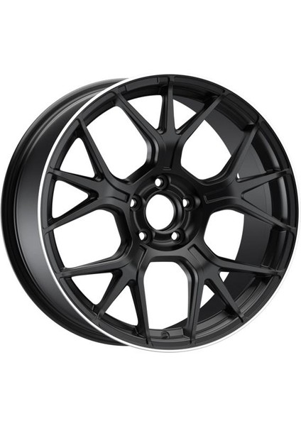 -S1047-13 9.5x19" -5x112 ET48 66.6 Matt Black Lip Diamond Jant (4 Adet)