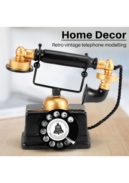 Endüstriyel Loft Retro Döner Telefon Modeli El Sanatları Dekorasyon Mağazası Cafe Oturma Odası Vitrin Dekorasyon Dekorasyon Ateş Sahne (Yurt Dışından) fiyatları