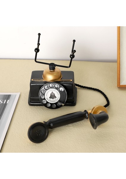 Endüstriyel Loft Retro Döner Telefon Modeli El Sanatları Dekorasyon Mağazası Cafe Oturma Odası Vitrin Dekorasyon Dekorasyon Ateş Sahne (Yurt Dışından) indirimleri