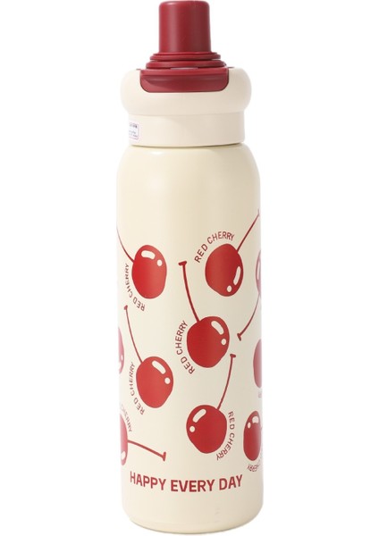 Karikatür 316 Paslanmaz Çelik Termos Bardak Büyük Kapasiteli Taşınabilir Pipetli Su Isıtıcısı (Yurt Dışından)