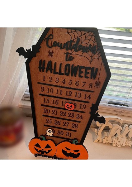 Geri Sayım Cadılar Bayramı Tabut Takvimi Cadılar Bayramı Evi Şekilli Geri Sayım Takvimi Kesim 3 Boyutlu Dekorasyon (Yurt Dışından) fırsatları