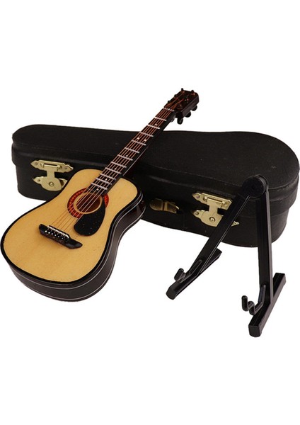 B-Ahşap Minyatür Gitar Standı ve Kılıfı Mini Müzik Aleti Minyatür Bebek Evi Modeli Ev Dekorasyonu (Yurt Dışından) fırsatları