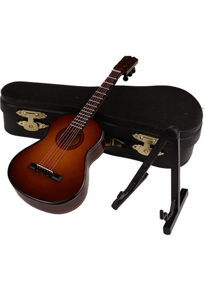 B-Ahşap Minyatür Gitar Standı ve Kılıfı Mini Müzik Aleti Minyatür Bebek Evi Modeli Ev Dekorasyonu (Yurt Dışından) indirimleri