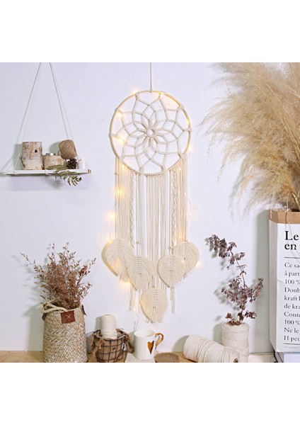 Makrome Rüya Yakalayıcı Büyük Duvar Askılı El Yapımı Rüya Yakalayıcı Boho Püsküller Yatak Odası Oturma Odası Dekorasyonu Hediyesi (Yurt Dışından) modelleri