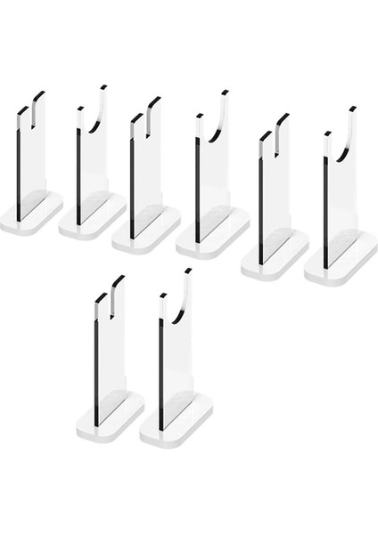 4 Set Bıçak Sergileme Standı, Akrilik Bıçak Tutucu Koleksiyoncusu, Ev Dekoru Için Tek Bıçak Tutucu (Beyaz Taban) (Yurt Dışından)
