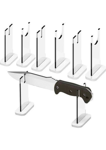 4 Set Bıçak Sergileme Standı, Akrilik Bıçak Tutucu Koleksiyoncusu, Ev Dekoru Için Tek Bıçak Tutucu (Beyaz Taban) (Yurt Dışından) modelleri