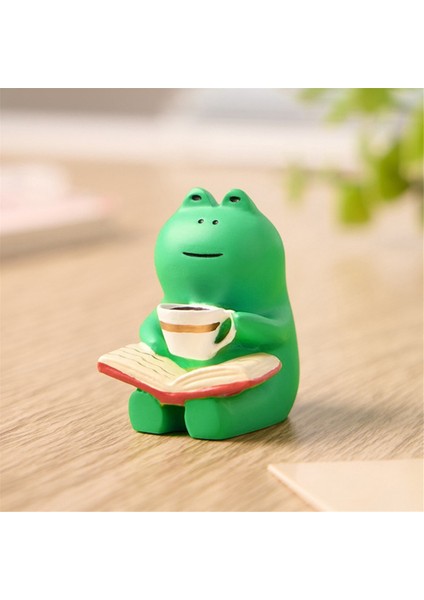 Karikatür Kurbağa Sallanan Sandalye Masa Lambası Süsü Minyatür Figürler Sevimli Süsler Ofis Masaüstü El Sanatları Ev Dekorasyonu (Yurt Dışından) fırsatları