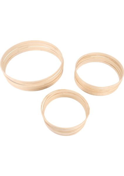 Bambu Çiçek Çember, 15 Paket 3 Boyutları Dream Catcher Düğün Dekor Için Bambu Ahşap Daire Halkası Dream Catchers ve El Sanatları (Yurt Dışından)