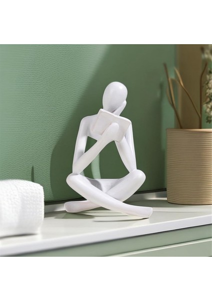 Düşünürler Heykelleri, Beyaz Düşünürler Reçine Heykeli Okuma Süsü, Düşünürler Heykel Dekorasyonu, Modern Kitap Dekoru A (Yurt Dışından) fırsatları