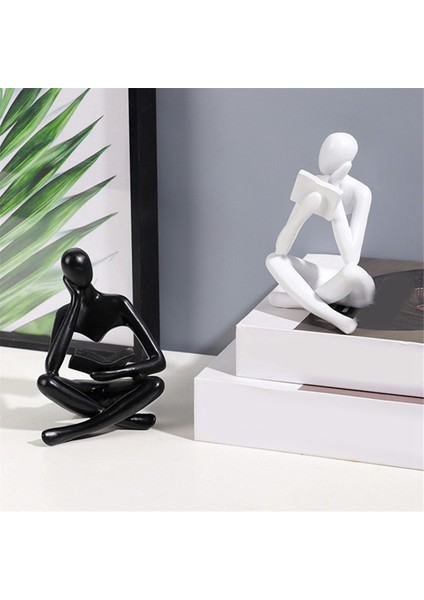 Düşünürler Heykelleri, Beyaz Düşünürler Reçine Heykeli Okuma Süsü, Düşünürler Heykel Dekorasyonu, Modern Kitap Dekoru A (Yurt Dışından) indirimleri