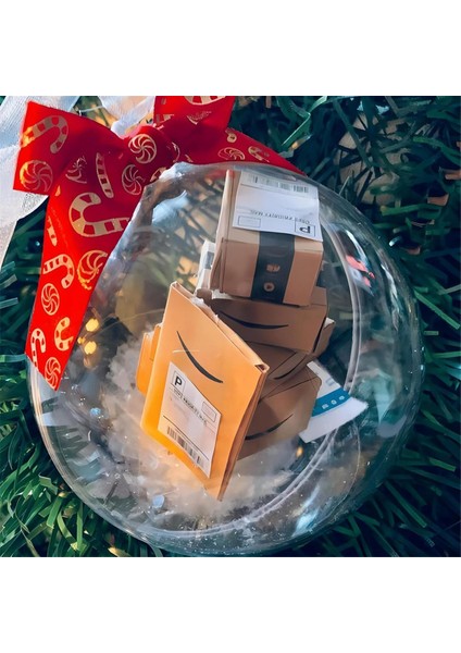 Noel Süsü Topu Noel Ağacı Süslemeleri Şeffaf Bauble Süsü Ev Askı Topu Zarif Hediye-Siyah Kediler (Yurt Dışından)