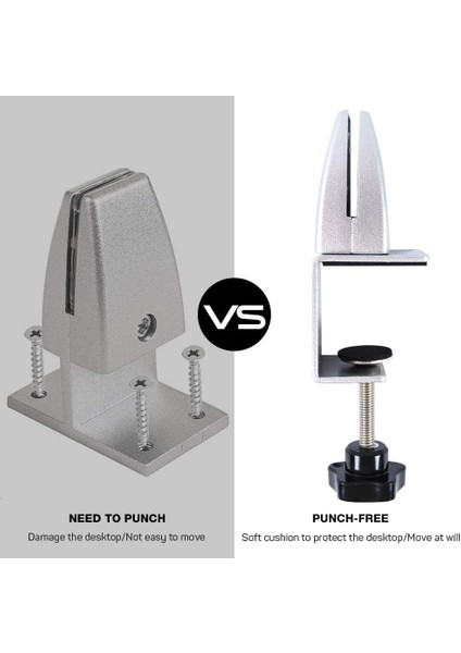 Adet Ofis Masası Bölücü Kelepçe Ekran Koruyucu Klip Tutucu Braketi Ekran Bölme Kelepçesi Bölme Masa Kelepçesi-Gümüş (Yurt Dışından) fırsatları