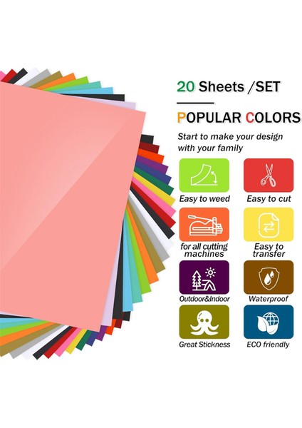 Kalıcı Vinil Levhalar, 20 Paket 12X10IN Kalıcı Vinil Kendinden Yapışkanlı Kalıcı Vinil Etiket Parti Dekorasyonu, Araba Çıkartması (Yurt Dışından) modelleri