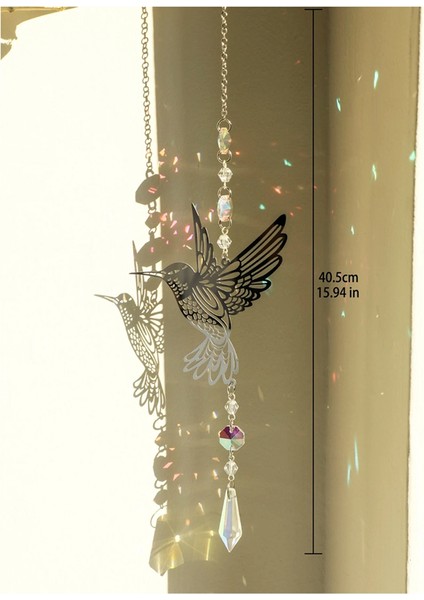 Gümüş Renk Brid Kristal Güneş Tutucu Asılı Dekorasyon Gökkuşağı Üretici Oda Dekoru Işık Tutucu Oda Dekorları Estetik (Yurt Dışından) fırsatları