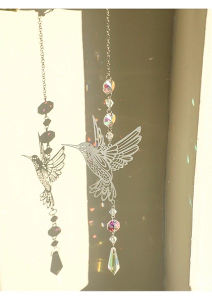 Gümüş Renk Brid Kristal Güneş Tutucu Asılı Dekorasyon Gökkuşağı Üretici Oda Dekoru Işık Tutucu Oda Dekorları Estetik (Yurt Dışından) indirimleri