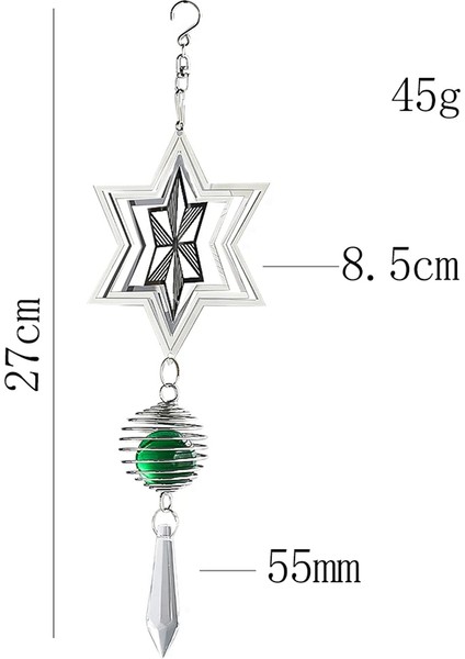 Kinetik Asılı Kar Tanesi Rüzgar Döndürücü Güneş Yakalayıcı 3D Spiral Kuyruk Kafes Top Rüzgar Çanları Kristal Prizma Kolye (Yurt Dışından) fiyatları