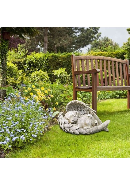 Kanatlı Uyuyan Melek Dekorasyon Reçine Evcil Hayvan Anıt Heykeli Heykel Süsleme Bahçe Açık Hava Dekorasyonu - Yavru Kedi (Yurt Dışından) modelleri