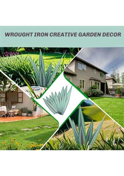 Büyük Tekila Rustik Heykeli, Açık Hava Veranda Bahçesi Için Rustik Metal Agave Bitkileri, Ev Dekoru El Boyalı Metal Agave, A (Yurt Dışından) fırsatları