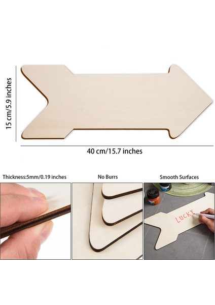 8 Adet Ahşap Ok Şekli Kesikler Tamamlanmamış Ok Ahşap Işaret Boş Asılı Ahşap Plak Ahşap Ok Dilimi (Yurt Dışından) fırsatları
