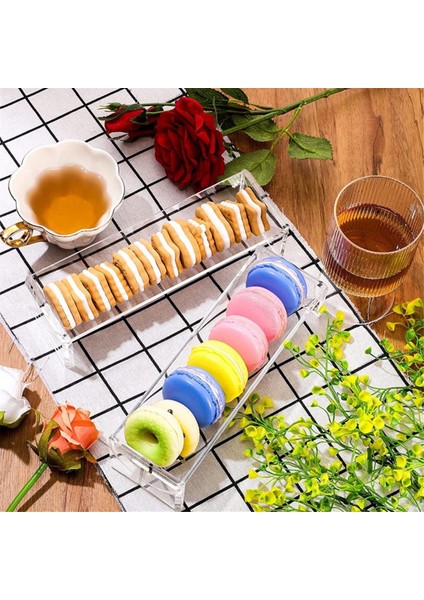 Şeffaf Kraker Servis Tepsisi, Şeffaf Makaron Tepsisi, Servis Tepsileri Için Dikdörtgen Kraker Tutucu (Yurt Dışından)