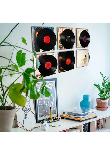 Akrilik Vinil Plak Yüzer Raflar 6 Paket, Ekran Için Akrilik Plak Rafı, Vinil Plak Ekran Tutucu (7 Inç) A (Yurt Dışından) indirimleri