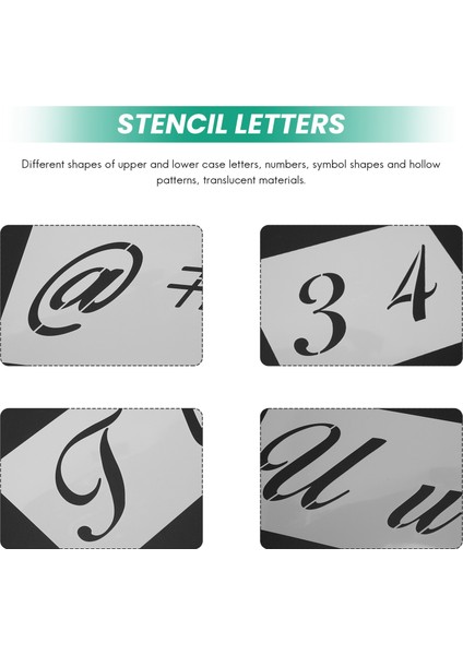 40 Adet Sanat Harf Şablonu Yeniden Kullanılabilir Sayı Sembolü Büyük ve Küçük Harf Kalıp Seti Dıy El Sanatları Sprey Çizim Kalıbı (Yurt Dışından) fırsatları