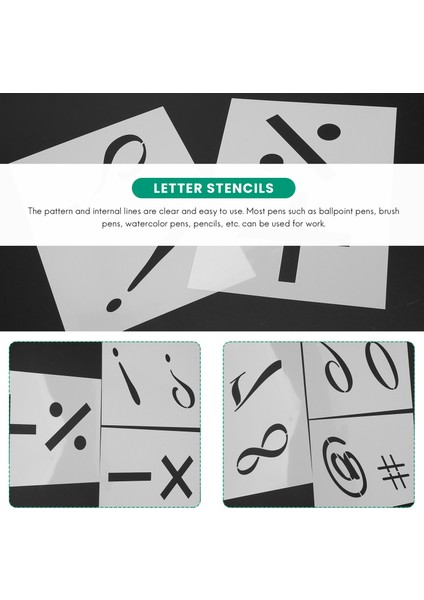 40 Adet Sanat Harf Şablonu Yeniden Kullanılabilir Sayı Sembolü Büyük ve Küçük Harf Kalıp Seti Dıy El Sanatları Sprey Çizim Kalıbı (Yurt Dışından) indirimleri