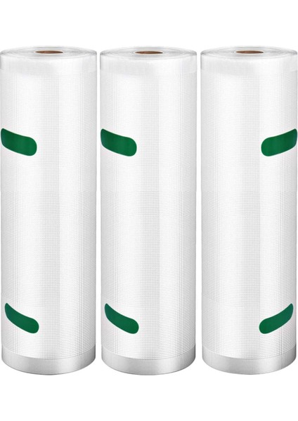 Vakumlu Kapatma Torbaları, Gıda Tasarrufu Için 3'lü Rulo Paketi, Sous Vide Pişirme Için Ağır Hizmet Tipi Vakumlu Saklama Torbaları, Dondurucu (Yurt Dışından)