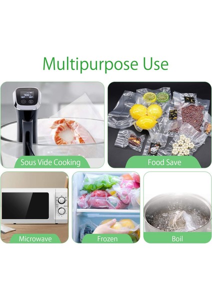 Vakumlu Kapatma Torbaları, Gıda Tasarrufu Için 3'lü Rulo Paketi, Sous Vide Pişirme Için Ağır Hizmet Tipi Vakumlu Saklama Torbaları, Dondurucu (Yurt Dışından) indirimleri
