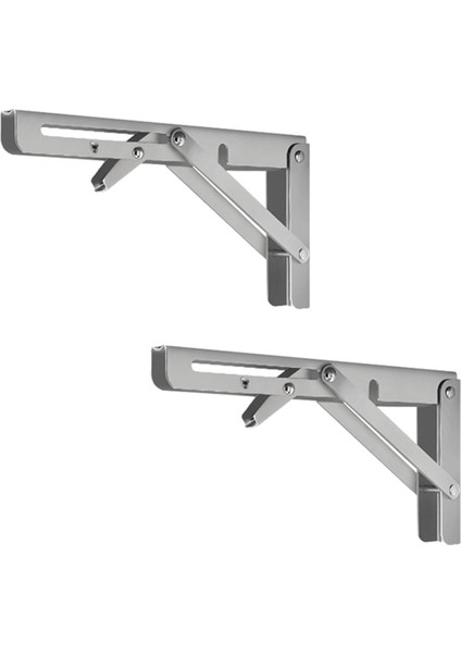 2 Parça Ağır Katlanır Raf Destekleri Üçgen Braket Raf Duvar Raf Destek Çerçevesi Tezgah Masası Için Vidalar (Yurt Dışından)