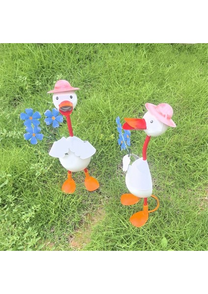 Bahçe Ördek Heykeli, Demir El Sanatları Figürleri, Ekilebilir Çiçek Vazolu Ayaklı Sanat Dekoru, Açık Hava Villası B Için Hava Koşullarına Dayanıklı (Yurt Dışından) fiyatları