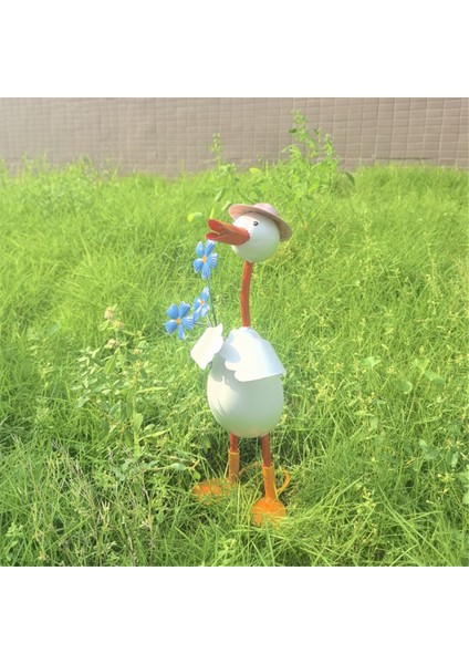 Bahçe Ördek Heykeli, Demir El Sanatları Figürleri, Ekilebilir Çiçek Vazolu Ayaklı Sanat Dekoru, Açık Hava Villası B Için Hava Koşullarına Dayanıklı (Yurt Dışından) fırsatları