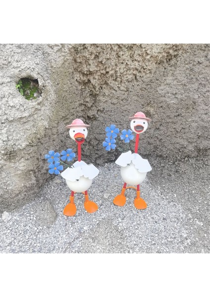 Bahçe Ördek Heykeli, Demir El Sanatları Figürleri, Ekilebilir Çiçek Vazolu Ayaklı Sanat Dekoru, Açık Hava Villası B Için Hava Koşullarına Dayanıklı (Yurt Dışından) indirimleri